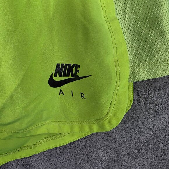 Womens Nike Air Neon Green Dri-Fit Running Shorts Lined Polyester Stretch Size M - Picture 2 of 11
